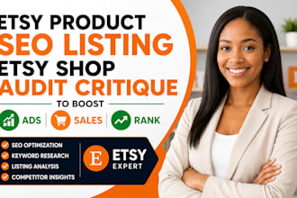 etsy product SEO listing etsy shop audit critique to boost ads sales and rank