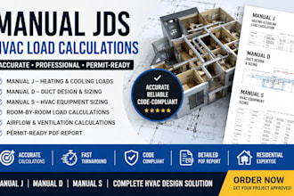do manual j d s hvac load calculations, duct design and permits