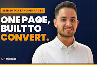 design a high converting elementor landing page in wordpress