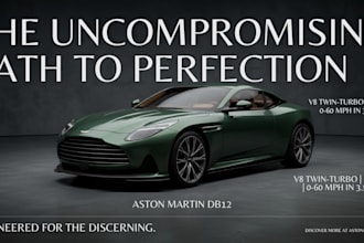 design a luxury car advertisement for social media