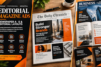 do newspaper ads editorial magazine adverts brochure multipage product catalog