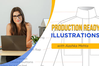 create technical illustrations for apparel