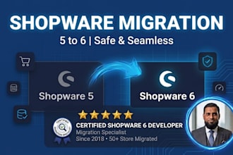 migrate shopware 5 to shopware 6 with data and SEO intact