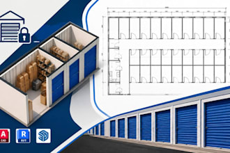 design mini storage floor plans, storage units and architectural cad