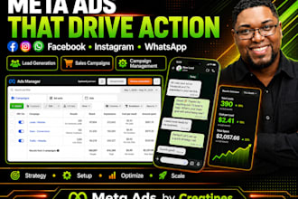 set up and manage meta ads for leads, sales and whatsapp