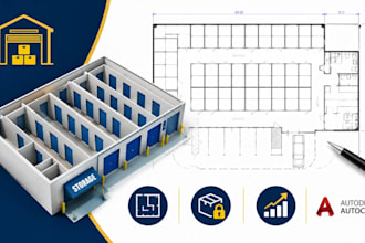 create self storage layouts, unit planning and space optimization cad