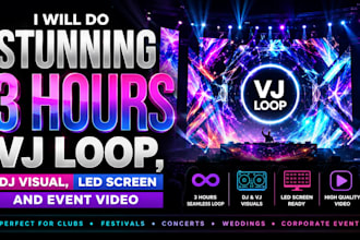 do concert stage show vj loop dj visual led screen laser mapping visuals