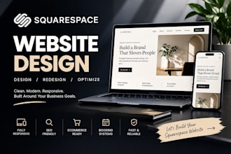 design or redesign and build squarespace website
