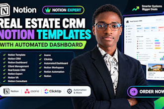 build real estate CRM notion templates with automated dashboard