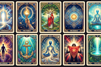 design board game cards, tabletop games, game boxes, rulebooks and tarot