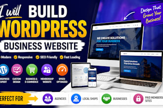 build business wordpress website for agencies, local shops, paid membership site