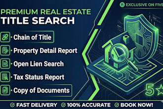 provide USA property title search and chain of titles