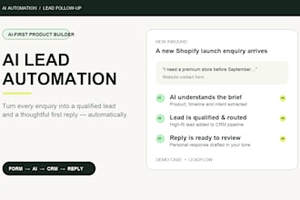 build an ai lead generation chatbot and follow up automation