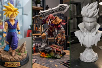 sculpt 3d print paint and ship custom action figure miniature statue toy model