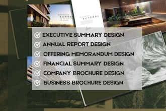 design real estate development investment proposal, land plot sales brochure