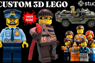 design custom lego mocs minifigure lego toy brickheadz articulated bjd stl model