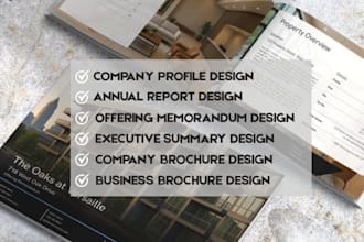 design property management company profile brochure, real estate investment om