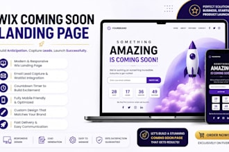 wix website design coming soon page wix landing page waitlist page wix expert