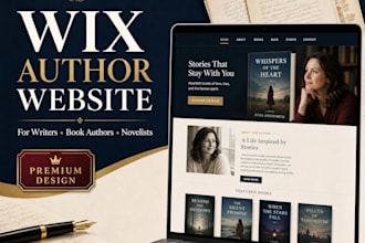 design wix author website for writers, book authors and novelists