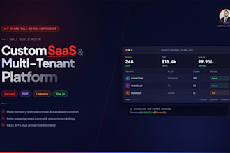 build your custom saas and multi tenant platform with laravel