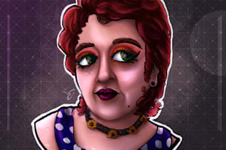 paint a digital portrait for you