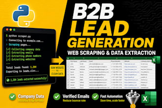 build a python web scraper for b2b lead generation with verified emails