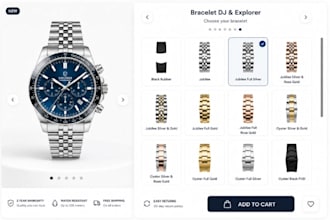 build professional 2d 3d watch configurator using shopify, kickflip, and zakeke