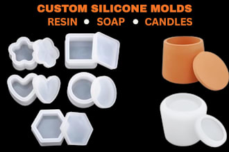design a custom silicone mold for resin, candles, and soap