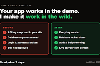 fix your broken lovable, bolt or replit app and get it live