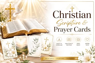 design christian scripture, prayer and bible verse cards
