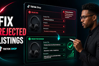fix rejected tiktok shop product listings and optimize them for approval