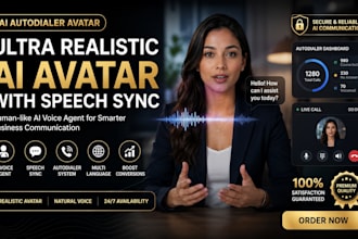 setup ultra realistic ai autodialer avatar, business outbound calling solution