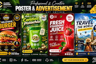 design professional posters and advertising creatives