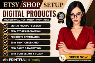 design etsy digital product for etsy shop etsy digital planner etsy store setup
