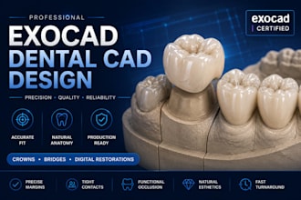design dental crowns and bridges in exocad