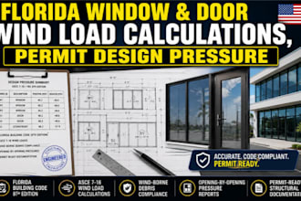 create florida window and door wind load calculations, permit design pressure
