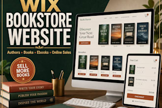 build wix bookstore website for authors, books, ebooks and online sales