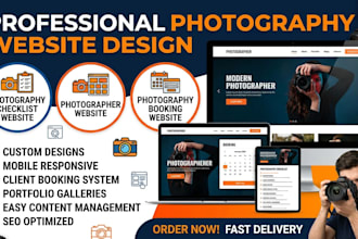 design photography website, photographer booking website