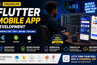mobile app development for andriod, ios with flutter react native app creation