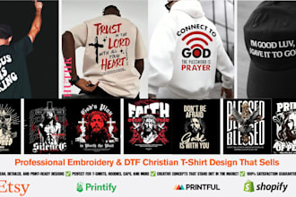 design modern christian streetwear and t shirt graphics with faith based message