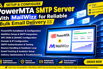 setup powermta SMTP server with mailwizz for reliable bulk email delivery