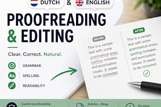proofread and edit your dutch or english text