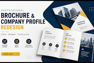 redesign outdated bifold brochures and company profiles for b2b businesses