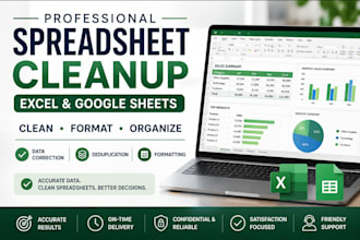 clean and organize your excel spreadsheets