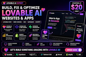 lovable ai website lovable dev vibe coding app supabase seo lovable shopify