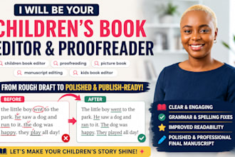 be your children book editor and proofreader
