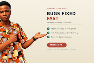 fix bugs and debug your web or mobile app code
