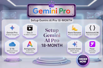 setup gemini pro veo 3,1 nanobanana up to 18 months