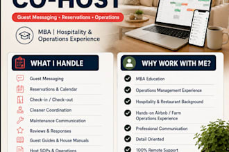 be your remote airbnb cohost and guest communicator