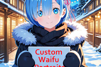 create a custom ai anime waifu portrait or picture